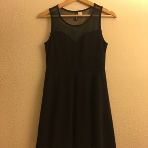 [H&M] Black Mesh Skater Dress